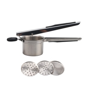 Premium Large 15oz Potato Ricer, <b>Heavy</b> <b>Duty</b> Professional Stainless Steel Potato Masher and Ricer Kitchen <b>Tool</b> With 3 Disc - Product Image 1