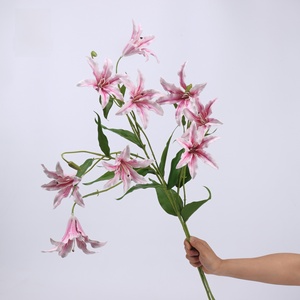 Ensemble de fleurs artificielles en soie rose LO-846 pour la <span class=keywords><strong>d</strong></span>écoration de mariage par les fleuristes, fleurs artificielles haut de gamme, approvisionnement en gros, options personnalisées - Product Image 4