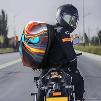 Extérieur Étanche LED Yeux Moto Casque Sac À Dos Hard Shell Devil Eyes Sac À Dos