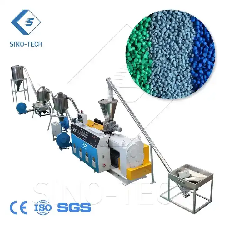 Customized SJSZ65 / 132 twin screw extrusion pelletizing / granulating machine production line for making PVC soft pipe pellet