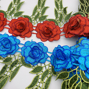 Vêtements Dentelle Accessoires Multicolore Broderie Soluble Dans L'eau Dentelle Bordure Ourlet Dentelle pour Vêtement - Product Image 2