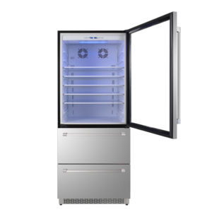 Réfrigérateur commercial encastrable en acier inoxydable certifié UE, porte française, côte à côte, pour foyers et hôtels, Direct Stainless St - Product Image 3