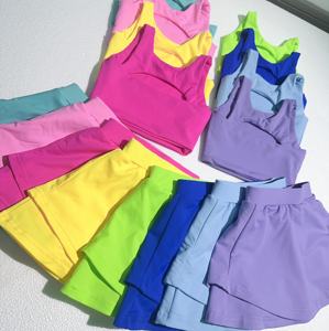 Ensemble de vêtements de sport 2 pièces pour bébés filles en gros soutien-gorge évidé short papillon ensemble jupes 2 en <span class=keywords><strong>1</strong></span> vêtements de <span class=keywords><strong>gymnastique</strong></span> pour jeunes enfants tennis - Product Image 3