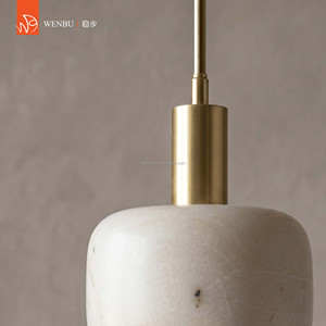 Lampe suspendue en forme de tambour en albâtre espagnol, en laiton, pour îlot de cuisine ou salle à manger - Product Image 3