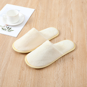 MOQ 100 Paia Ciabatte Monouso di Lusso in Pile Corallo per Spa, Amenities da Viaggio per <span class=keywords><strong>Hotel</strong></span> e Spa - Product Image 5