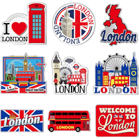 Aimant de réfrigérateur en résine personnalisé avec l'indispensable carte du Royaume-Uni, drapeau britannique 3D, Londres, Big Ben, souvenir touristique, aimant d'usine