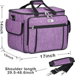 Bolsa de Transporte de Cuero para Máquina de Coser, Personalizada de Fábrica, con Ruedas, Portátil, Mini Bolsa de Almacenamiento de Viaje - Product Image 4