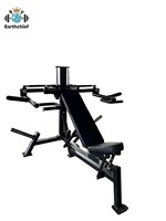Banc de musculation et presse à épaules 3-en-1 réglable, équipement de fitness multifonctionnel pour la maison et la salle de sport