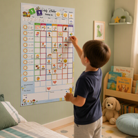 Tableau magnétique éducatif pour enfants UCI ODM, tableau d'emploi du temps quotidien, jouet magnétique, tableau des tâches, outil d'apprentissage