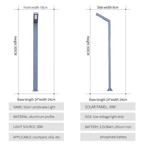 Đèn sân vườn 3M LED ngoài trời tích hợp đèn đường biệt thự quảng trường đèn cột sân vườn ngoài trời chống thấm nước đèn LED trên cột - Product Image 6