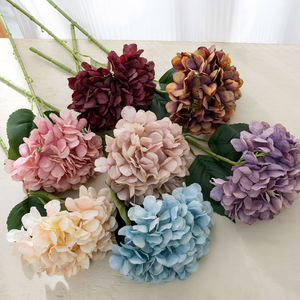 Large Single Stem Hydrangea Cloth Handmade Artificial Flowers, Artificial Single Branch Hydrangea for Wedding Hall Home Decor - Product Image 2