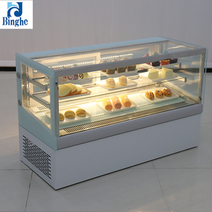 Espositore commerciale per torte con vetro quadrato-forno frigo Freezer per Coffee Shop - Product Image 2