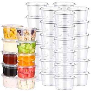 Vasos Desechables Transparentes de PP para Salsas con Tapa Abatible, Logotipo Personalizable, Tamaño Ajustable, Ecológicos, Aptos para Alimentos, Empaquetados en Cartón - Product Image 1