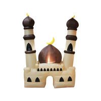 Décoration gonflable personnalisée pour la fête musulmane, croissant de lune, mosquée, Eid Al-Fitr, Ramadan
