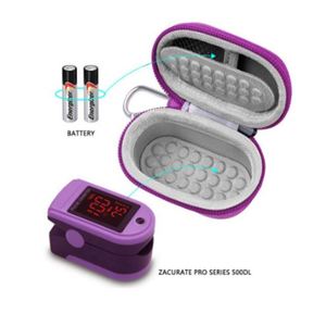 Étui de transport rigide en EVA coloré avec fermeture éclair pour oxymètres de pouls portables - Product Image 2