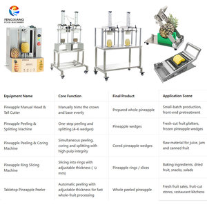 Small <b>Scale</b> Pineapple Processing Solution Semi-Auto Pineapple Peeler Corer Cutter Machines - Product Image 4