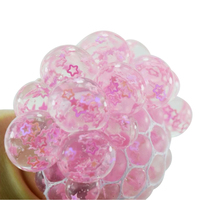 Boules anti-stress en maille douce avec poudre dorée Elsa's Wholesale pour adultes et enfants, jouet de soulagement du stress