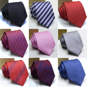 <span class=keywords><strong>Cravate</strong></span> <span class=keywords><strong>classique</strong></span> pour hommes, de 8cm, simple et à la mode, avec impression à rayures solides, pour tenue de mariage, accessoire cadeau - Product Image 1