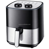 Friteuse à air numérique multifonctionnelle 5,5 L 6L 7L pour usage domestique et commercial sans huile Friteuse à air argenté