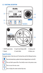 Hanna HI97711 Dual-Chlor-Photometer Freies & Gesamt-Chlortester für Pool & Trinkwasser - Product Image 2