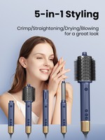 Sèche-cheveux professionnel 5-en-1 puissant 1800W à moteur ionique, ensemble de coiffure multi-usages BLDC haute vitesse pour hôtels