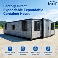 Maison extensible moderne de 40 pieds, maison préfabriquée modulaire avec chambre, cuisine, salle de bain et salon