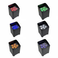 Juego de 10 Luces LED Inalámbricas de Proyección Vertical 6x18W RGBWAUV 6 en 1 con Batería Incorporada IP33 y Control por DMX512/WiFi para Escenarios e Iluminación de DJ