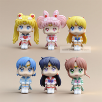 Pretty Guardian Warrior Girls figura juguete coleccionable para máquina Gacha cápsula expendedora PVC Anime figura