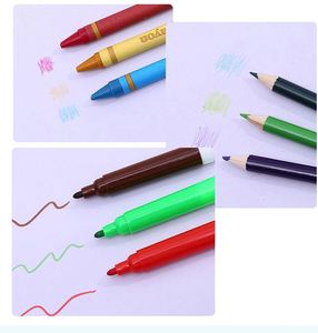 Coffret Cadeau de Peinture pour Enfants 208 Pièces en Aluminium Double Couche, Crayons, Feutres Aquarelles et Pinceaux pour Étudiants – Vente Directe Usine Personnalisée - Product Image 3