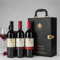 Caja de Embalaje de Lujo para Botellas de Vino, Personalizada con Logotipo, Impermeable, de Cartón Rígido con Esponja, para Regalo