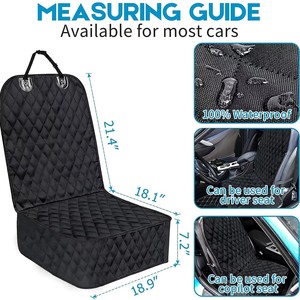Housse de siège de voiture pour <span class=keywords><strong>chien</strong></span> Sanan 2 en 1 Deluxe Oxford imperméable avec design hamac pour la <span class=keywords><strong>protection</strong></span> du siège <span class=keywords><strong>avant</strong></span> - Product Image 4
