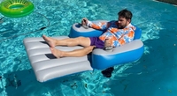 Hamac gonflable d'été pour jeux d'eau Chaise en PVC Jouets de piscine Bateau avec moteur à hélice