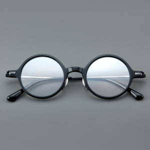 Lunettes rondes <span class=keywords><strong>en</strong></span> acétate rétro MS YL96008, monture couleur <span class=keywords><strong>bois</strong></span>, lunettes de protection contre la lumière bleue pour femmes, lunettes de vue pour femmes - Product Image 2