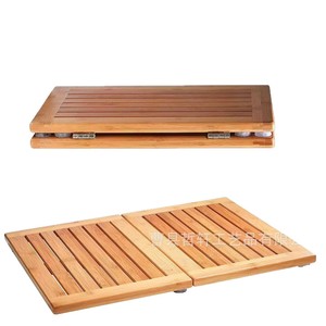 Tapis de salle de bain antidérapant en bois, pliable, rectangulaire, durable, autoportant, multifonctionnel, pour douche - Product Image 5