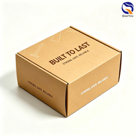 Boîte cadeau en papier kraft ondulé marron durable pour expédition, vente en gros directe usine de Chine