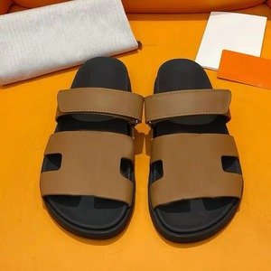 Sandalias de Hombre de Cuero Genuino de Lujo, Ajustables con Velcro, Plataforma Gruesa, Antideslizantes, Transpirables, para Playa y Verano - Product Image 5