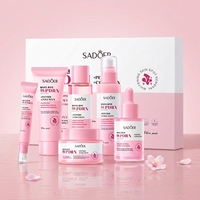 Coffret Soin Visage au Collagène PDRN Peptide Rose ADN de Sodium 6 pièces Éclaircissant Hydratant Renforce la Barrière Cutanée Coffret Cadeau
