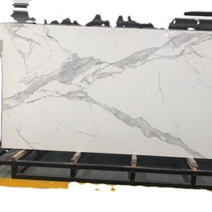 Taille personnalisée nouvelle technique calacatta blanc pierre frittée grande dalle pour table à manger - Product Image 2