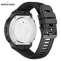 Montre numérique unisexe NORTH EDGE VERTICO en fibre de carbone, sportive, résistante à l'eau 5 ATM, avec altimètre et alarme, Shanghai 48mm