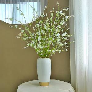 Ramas de Flores de Cerezo Artificiales, Arreglo de Flores de Seda en Jarrón Cilíndrico para Decoración del Hogar y Bodas - Product Image 2