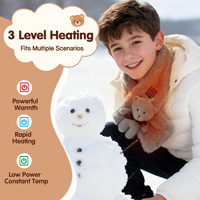 Bufanda Eléctrica Térmica para Niños, 3 Niveles de Calor, Felpa Suave, USB Portátil, Calentador de Cuello para Niños, Uso Diario en Invierno y Exteriores