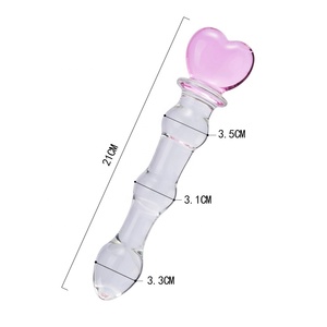 Bacchetta del Piacere in Vetro per Donne, Massaggiatore Realistico in Vetro Morbido con Testa a Cuore e Superficie Liscia per Uomo e Donna - Product Image 5