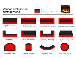 Barato europeo construido en decoración Led montada en la pared madera <span class=keywords><strong>falsa</strong></span> insertos de llama de carbono calefacción <span class=keywords><strong>chimenea</strong></span> de 115 pulgadas - Product Image 6