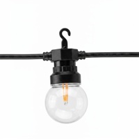 Guirlande lumineuse de Noël extérieure 50 mm, lumières de fête, boules de Noël, lumières pointues, ampoules LED pour la décoration de jardins, de bâtiments et de fêtes