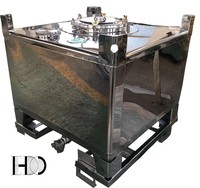 Réservoir IBC standard Wanlong SS pour produits chimiques, 1000 L, pression 0,2 bar, homologué 31A/Y, respectueux de l'environnement