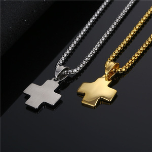 Vòng cổ Hy Lạp chữ thập biểu tượng tôn giáo cộng với hình dạng dấu hiệu mạ vàng mặt dây chuyền vòng cổ Hy Lạp chính thống thép không gỉ trang sức - Product Image 2