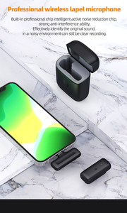 Micrófono Lavalier Inalámbrico J11 con Estuche de Carga, Reducción de Ruido, Tipo C, Micrófono Lightning para Grabación en iPhone y Android - Product Image 4