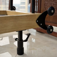 Reformer de Pilates Comercial Plegable de Madera de Roble Duradera con Cuero Beige, Plegable en Posición Vertical, para Entrenamiento de Core, para Mujeres, con Certificación CE
