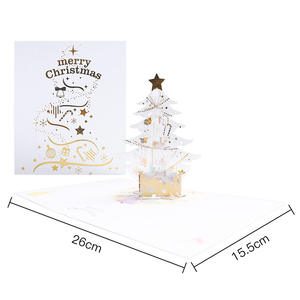 Emballage étoile Design personnalisé impression de luxe religieux 3d pop up joyeux noël un <span class=keywords><strong>cadeau</strong></span> lumière père noël cartes de vœux - Product Image 6