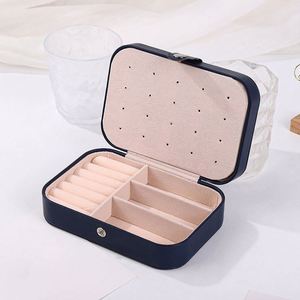 Wholesale PU Leather Travel <b>Ring</b> Organizer Box with Earring Holder - Product Image 3